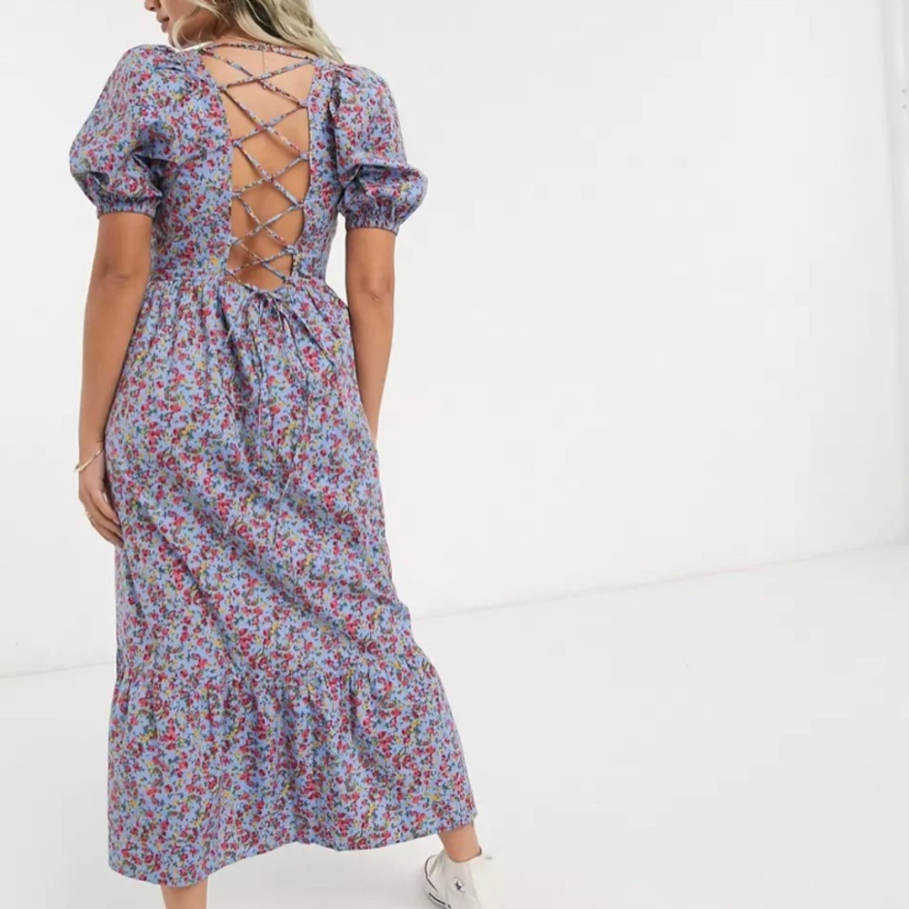 ASOS puff sleeve prairie dress